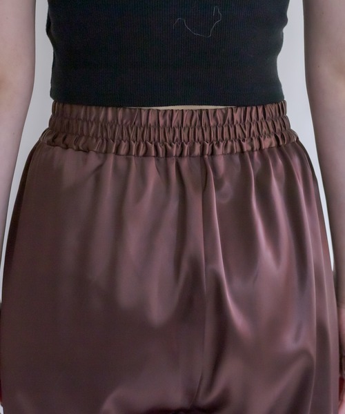mystic(ミスティック)の「刺繍サテンパンツ(その他パンツ・レディース・ブラウン/アイボリー・FREE)」の9枚目の写真