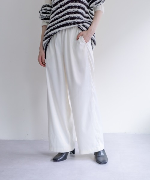 mystic(ミスティック)の「刺繍サテンパンツ(その他パンツ・レディース・ブラウン/アイボリー・FREE)」の8枚目の写真