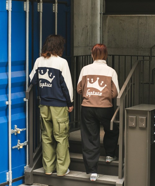 BROKEN BASE(ブロークンベース)の「バックプリントトラックジャケット(その他アウター・メンズ・ネイビー/ブラウン・MEDIUM/LARGE)」の5枚目の写真