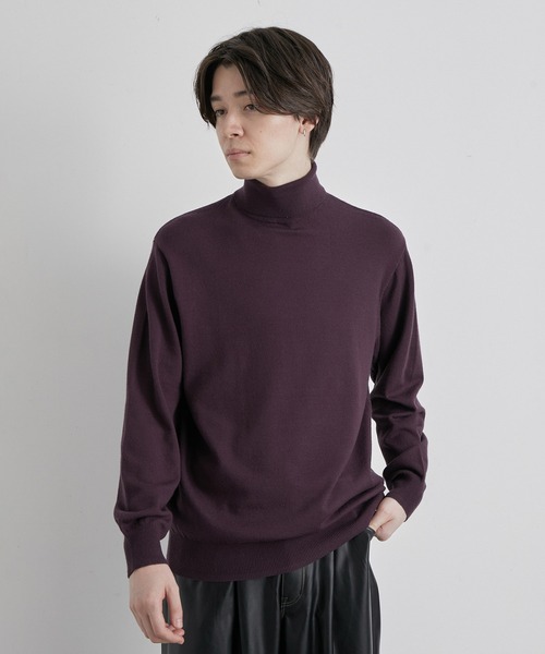  j.n.r.d（ジェー・エヌ・アール・ディー）の「j.n.r.d/PBTタートルネック（ニット/セーター・メンズ・ホワイト/ブラック/グリーン/パープル/ダークパープル・M/L/LL）」の5枚目の写真