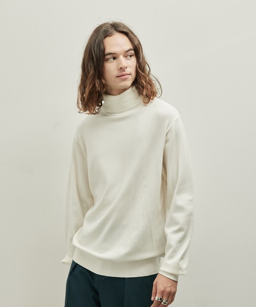  j.n.r.d（ジェー・エヌ・アール・ディー）の「j.n.r.d/PBTタートルネック（ニット/セーター・メンズ・ホワイト/ブラック/グリーン/パープル/ダークパープル・M/L/LL）」の21枚目の写真