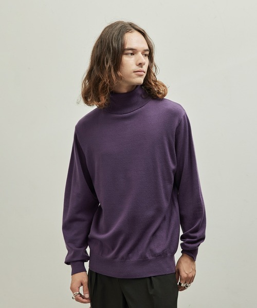  j.n.r.d（ジェー・エヌ・アール・ディー）の「j.n.r.d/PBTタートルネック（ニット/セーター・メンズ・ホワイト/ブラック/グリーン/パープル/ダークパープル・M/L/LL）」の19枚目の写真