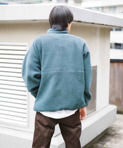 BEN DAVIS(ベンデイビス)の「【BEN DAVIS/ベンデイビス】レトロ フリース 胸ワンポイントブランドロゴ刺繍 スタンド スナップボタン ボアジャケット(ブルゾン・メンズ・ダークグリーン/グレー/イエロー・MEDIUM/LARGE/X-LARGE)」の14枚目の写真