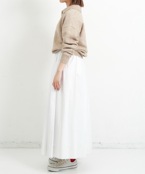 EDIT Gris（エディットグリ）の「襟付きニット（ニット/セーター・レディース・ベージュ/ブルー/ブラック/オレンジ・FREE）」の13枚目の写真