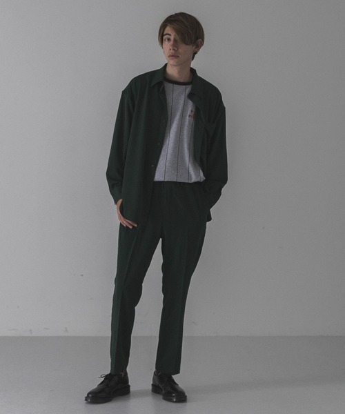 URBAN RESEARCH（アーバンリサーチ）の「URBAN RESEARCH iD　ジェシーツイルストレッチシャツ（シャツ/ブラウス・メンズ・ネイビー/グリーン/ベージュ系その他・MEDIUM/LARGE）」の5枚目の写真