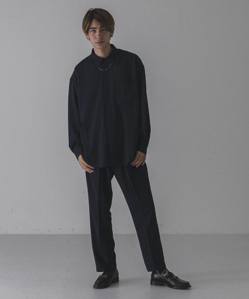 URBAN RESEARCH（アーバンリサーチ）の「URBAN RESEARCH iD　ジェシーツイルストレッチシャツ（シャツ/ブラウス・メンズ・ネイビー/グリーン/ベージュ系その他・MEDIUM/LARGE）」の7枚目の写真