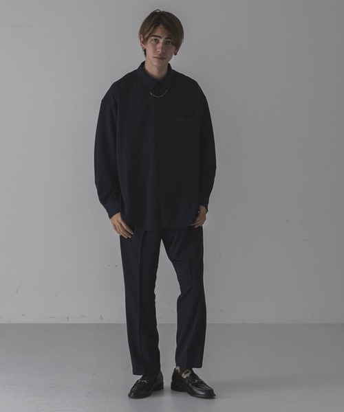 URBAN RESEARCH（アーバンリサーチ）の「URBAN RESEARCH iD　ジェシーツイルストレッチシャツ（シャツ/ブラウス・メンズ・ネイビー/グリーン/ベージュ系その他・MEDIUM/LARGE）」の8枚目の写真