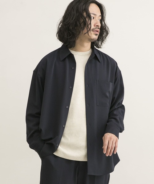 URBAN RESEARCH（アーバンリサーチ）の「URBAN RESEARCH iD　ジェシーツイルストレッチシャツ（シャツ/ブラウス・メンズ・ネイビー/グリーン/ベージュ系その他・MEDIUM/LARGE）」の10枚目の写真