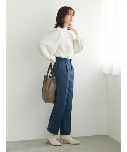 Green　Parks（グリーンパークス）の「美脚クリーンパンツ（スラックス・レディース・ブラック/ライトグレー/ブルー・M/L）」の5枚目の写真