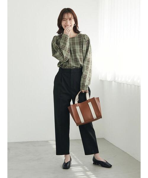 Green　Parks（グリーンパークス）の「美脚クリーンパンツ（スラックス・レディース・ブラック/ライトグレー/ブルー・M/L）」の10枚目の写真