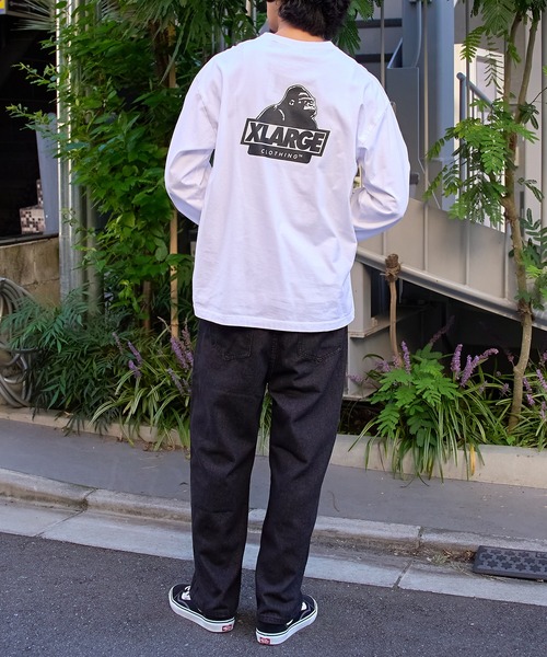 XLARGE(エクストララージ)の「【XLARGE】ビッグシルエットバックプリントロングTシャツ ロンT(Tシャツ/カットソー・メンズ・グリーン/ホワイト/ブラック・S/M/L)」の11枚目の写真