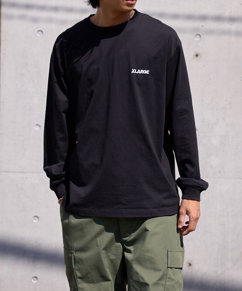 XLARGE(エクストララージ)の「【XLARGE】ビッグシルエットバックプリントロングTシャツ ロンT(Tシャツ/カットソー・メンズ・グリーン/ホワイト/ブラック・S/M/L)」の13枚目の写真