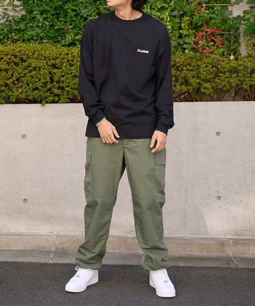 XLARGE(エクストララージ)の「【XLARGE】ビッグシルエットバックプリントロングTシャツ ロンT(Tシャツ/カットソー・メンズ・グリーン/ホワイト/ブラック・S/M/L)」の16枚目の写真