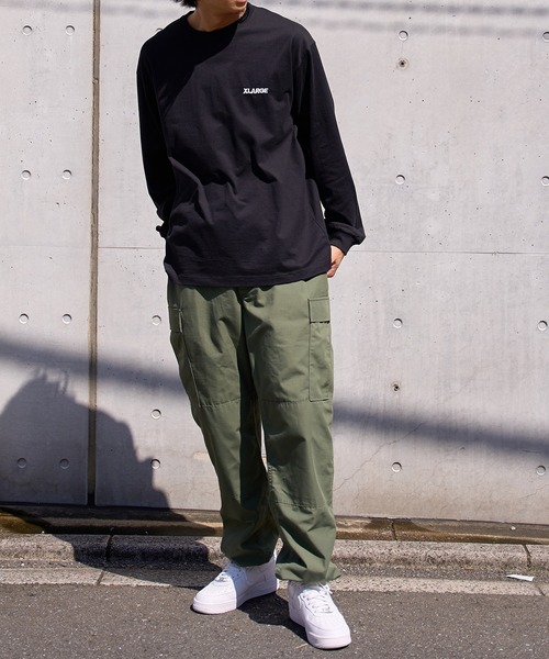 XLARGE(エクストララージ)の「【XLARGE】ビッグシルエットバックプリントロングTシャツ ロンT(Tシャツ/カットソー・メンズ・グリーン/ホワイト/ブラック・S/M/L)」の17枚目の写真