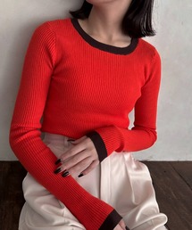 hellam（へラム）の「バイカラーリブニット（ニット/セーター）」