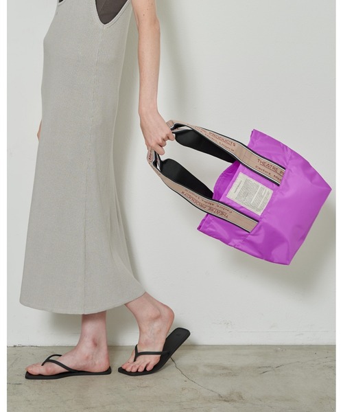 THEATRE PRODUCTS（シアタープロダクツ）の「MISSISSIPPI Msize／ジャガードテープ バッグ（トートバッグ・レディース・レッド/グリーン/ネイビー/パープル/チャコールグレー・FREE）」の8枚目の写真