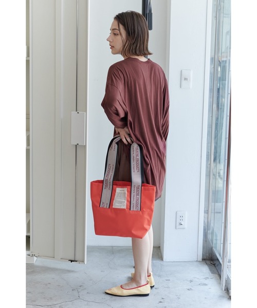 THEATRE PRODUCTS（シアタープロダクツ）の「MISSISSIPPI Msize／ジャガードテープ バッグ（トートバッグ・レディース・レッド/グリーン/ネイビー/パープル/チャコールグレー・FREE）」の21枚目の写真
