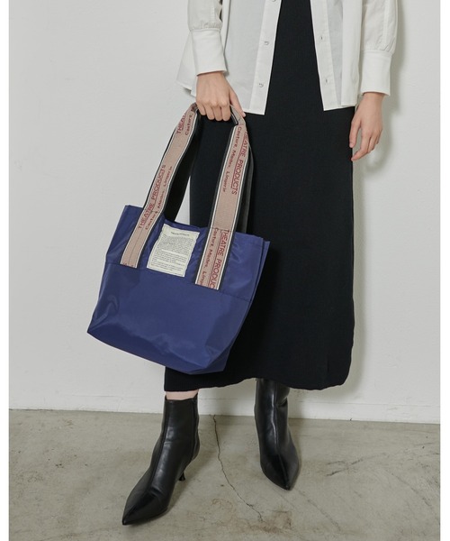 THEATRE PRODUCTS（シアタープロダクツ）の「MISSISSIPPI Msize／ジャガードテープ バッグ（トートバッグ・レディース・レッド/グリーン/ネイビー/パープル/チャコールグレー・FREE）」の9枚目の写真