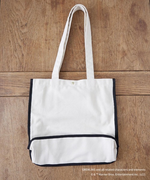 BIRTHDAY BAR（バースデイバー）の「【Gremlins グレムリン】ギズモ パイピングトートバッグ（トートバッグ・レディース・ブラウン/ブルーグレー・フリー）」の8枚目の写真
