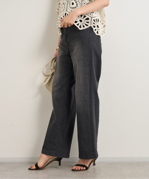 3サイズ展開》リラックスセミワイドデニム（デニムパンツ）｜un