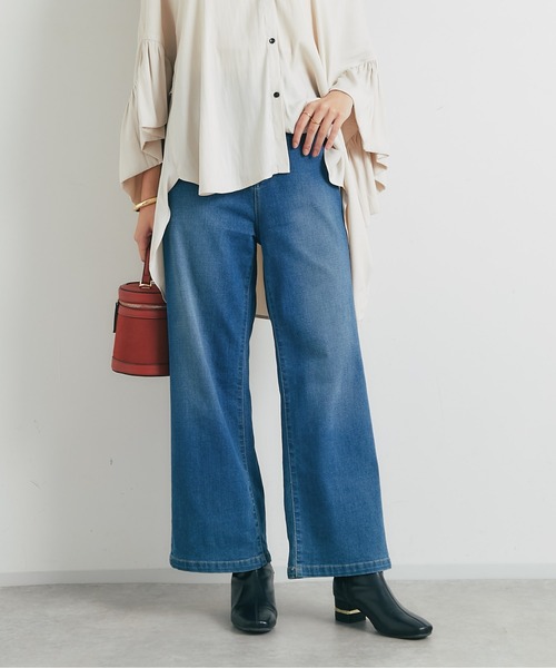un dix cors(アンディコール)の「《3サイズ展開》リラックスセミワイドデニム(デニムパンツ・レディース・ブルー/ネイビー/グレー・M/L/S)」の14枚目の写真