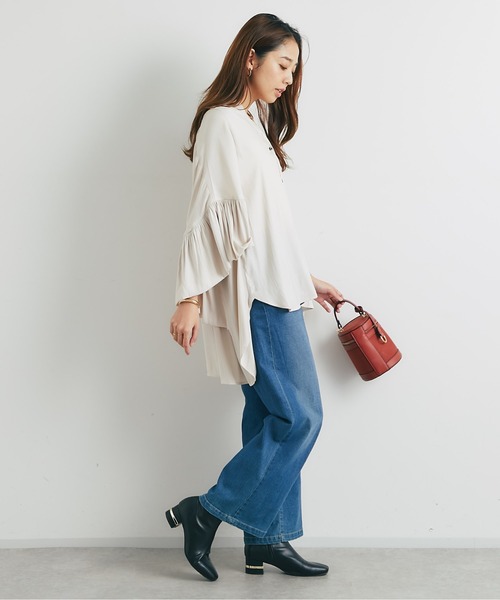 un dix cors(アンディコール)の「《3サイズ展開》リラックスセミワイドデニム(デニムパンツ・レディース・ブルー/ネイビー/グレー・M/L/S)」の19枚目の写真