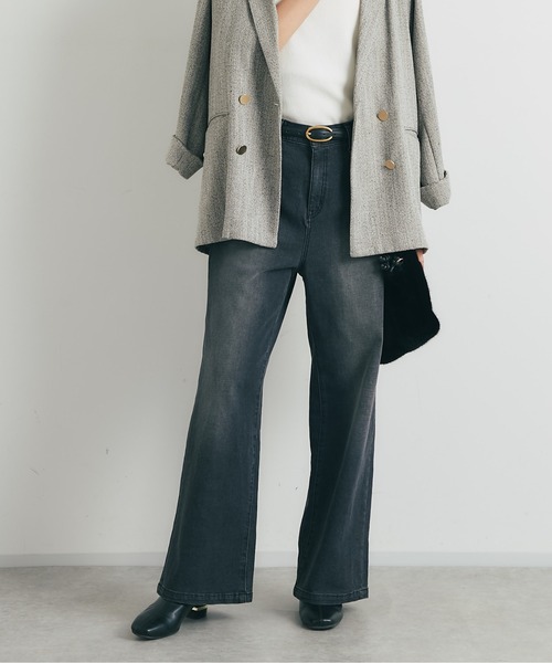 un dix cors(アンディコール)の「《3サイズ展開》リラックスセミワイドデニム(デニムパンツ・レディース・ブルー/ネイビー/グレー・M/L/S)」の22枚目の写真