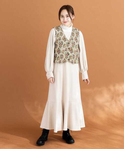 HEYUMM（ヘユム）の「レトロライクゴブランビスチェ（ベスト・レディース・ブラウン/ブラック/アイボリー・ONE）」の9枚目の写真