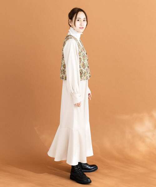 HEYUMM（ヘユム）の「レトロライクゴブランビスチェ（ベスト・レディース・ブラウン/ブラック/アイボリー・ONE）」の10枚目の写真