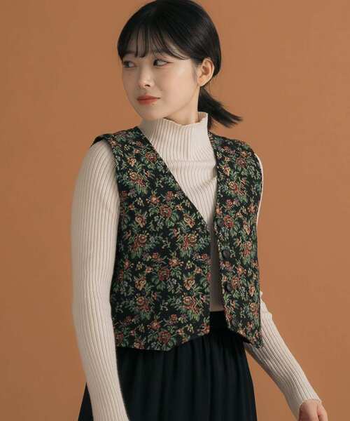 HEYUMM（ヘユム）の「レトロライクゴブランビスチェ（ベスト・レディース・ブラウン/ブラック/アイボリー・ONE）」の17枚目の写真