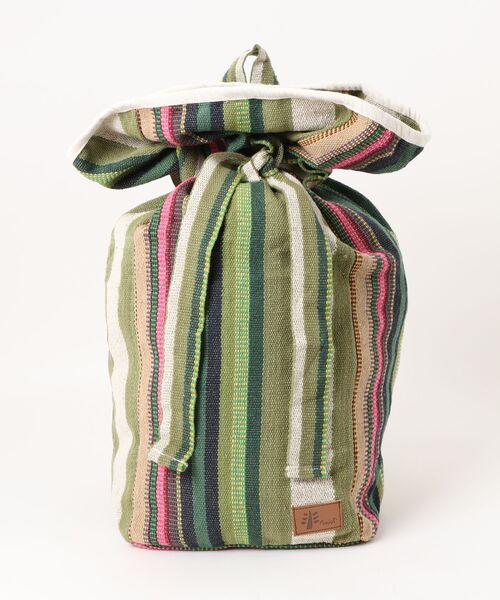 チャイハネ(チャイハネ)の「【チャイハネ】ネパール手織りコットンBIGリュック(バックパック/リュック・メンズ・ホワイト/パープル/ホワイト×ブルー/イエロー系その他/レッド系その他/ブルー/グリーン/レッド/ブルー系その他/ダークブルー/グリーン系その他・FREE)」の5枚目の写真