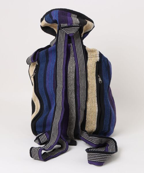 チャイハネ(チャイハネ)の「【チャイハネ】ネパール手織りコットンBIGリュック(バックパック/リュック・メンズ・ホワイト/パープル/ホワイト×ブルー/イエロー系その他/レッド系その他/ブルー/グリーン/レッド/ブルー系その他/ダークブルー/グリーン系その他・FREE)」の12枚目の写真