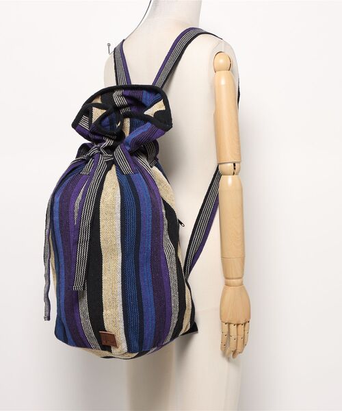 チャイハネ(チャイハネ)の「【チャイハネ】ネパール手織りコットンBIGリュック(バックパック/リュック・メンズ・ホワイト/パープル/ホワイト×ブルー/イエロー系その他/レッド系その他/ブルー/グリーン/レッド/ブルー系その他/ダークブルー/グリーン系その他・FREE)」の15枚目の写真