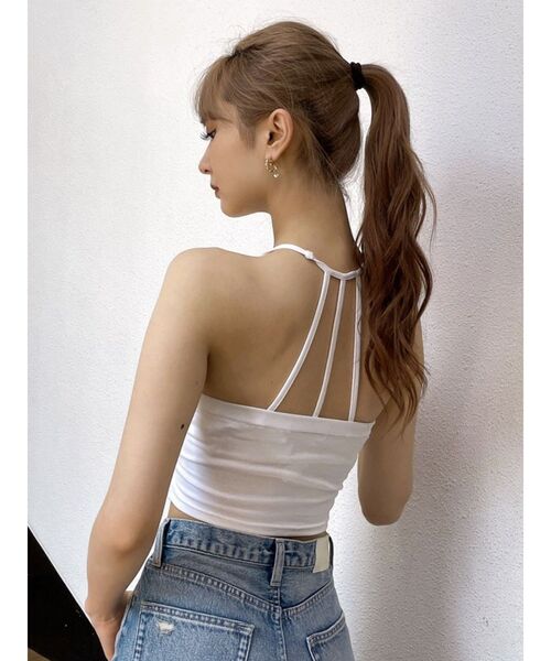 GYDA（ジェイダ）の「FRONTレースアップ アメスリビスチェ（キャミソール・レディース・ブラック/オフホワイト・FREE）」の17枚目の写真