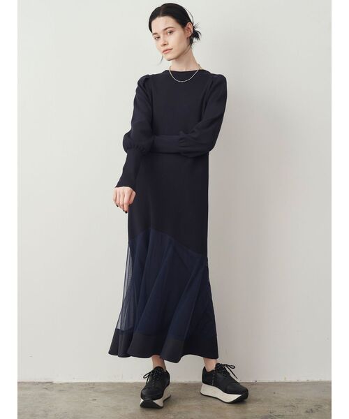 ❤︎MSSM様 美品　エレンディーク　ブラック　半袖ワンピース　　　洗濯OK ❤︎ ELENDEEK（エレンディーク）の「バックレスツイルワンピース