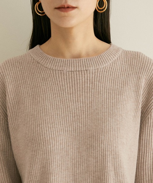 SALON adam et rope'(サロン アダム エ ロペ)の「【WEB限定】ニット×シャツドッキングプルオーバー(ニット/セーター・レディース・グリーン系その他/ブラック/ベージュ・FREE)」の18枚目の写真