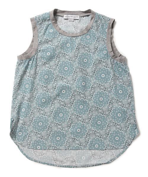 B:MING by BEAMS(ビーミングバイビームス)の「<InRed 6・7月号掲載>ビーミング by ビームス / プリントノースリーブブラウス(シャツ/ブラウス・レディース・ネイビー/サックスブルー/ホワイト/オフホワイト・ONE SIZE)」の7枚目の写真