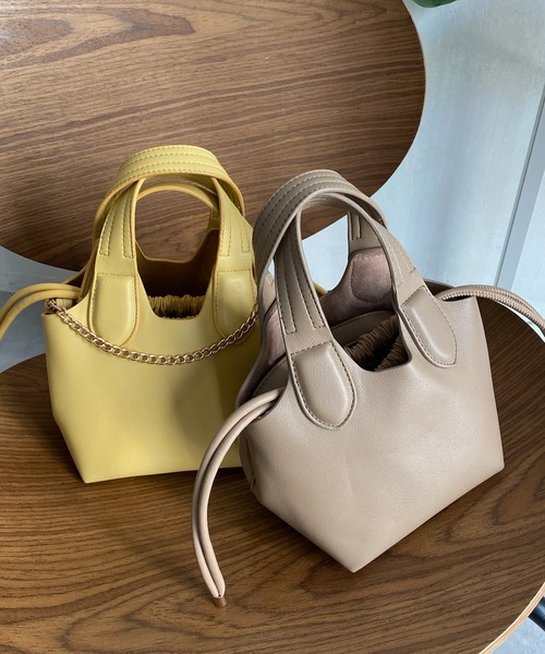 DouDou（ドゥドゥ）の「【WEB限定】2WAY巾着付ミニバッグ（ショルダーバッグ・レディース・ブラック/ベージュ/イエロー/グリーン・FREE）」の10枚目の写真