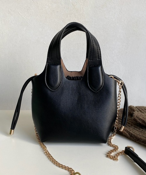 DouDou（ドゥドゥ）の「【WEB限定】2WAY巾着付ミニバッグ（ショルダーバッグ・レディース・ブラック/ベージュ/イエロー/グリーン・FREE）」の16枚目の写真