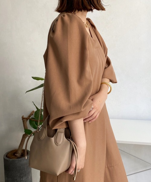 DouDou（ドゥドゥ）の「【WEB限定】2WAY巾着付ミニバッグ（ショルダーバッグ・レディース・ブラック/ベージュ/イエロー/グリーン・FREE）」の14枚目の写真