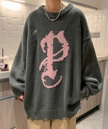 MGV | ダメージイニシャルニット(ニット/セーター)