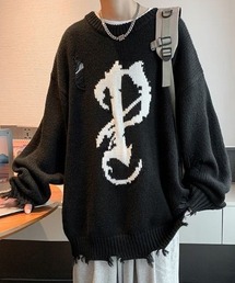 MGV | ダメージイニシャルニット(ニット/セーター)