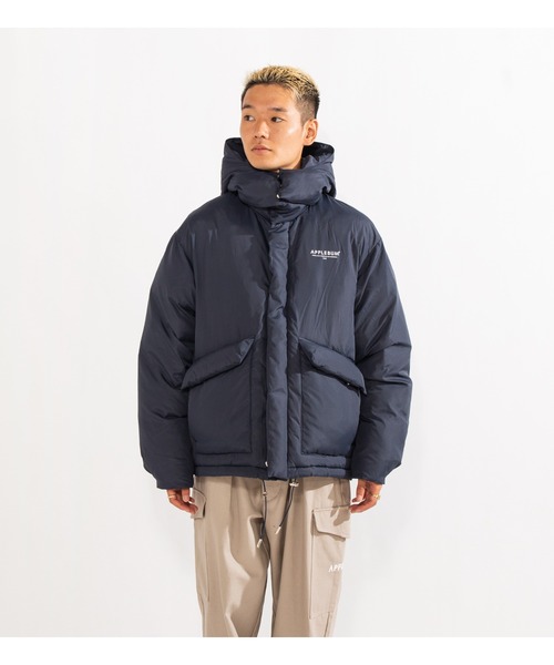 APPLEBUM（アップルバム）の「Innercotton Hood Jacket（ダウンジャケット/コート・メンズ・ベージュ/ネイビー/オレンジ・MEDIUM/LARGE/X-LARGE）」の4枚目の写真