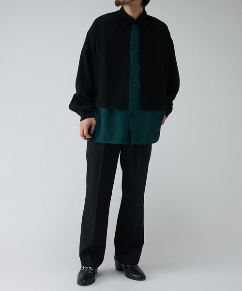 Lui's（ルイス）の「配色レイヤードシャツ（シャツ/ブラウス・メンズ・ネイビー/ブラック・S/M）」の8枚目の写真