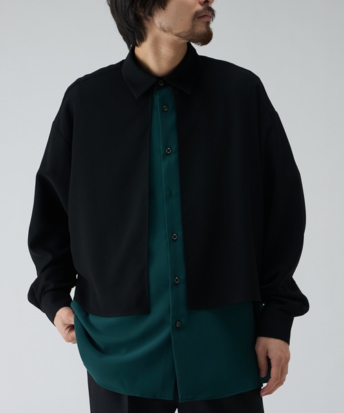 Lui's（ルイス）の「配色レイヤードシャツ（シャツ/ブラウス・メンズ・ネイビー/ブラック・S/M）」の6枚目の写真