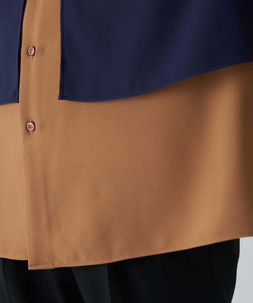 Lui's（ルイス）の「配色レイヤードシャツ（シャツ/ブラウス・メンズ・ネイビー/ブラック・S/M）」の3枚目の写真