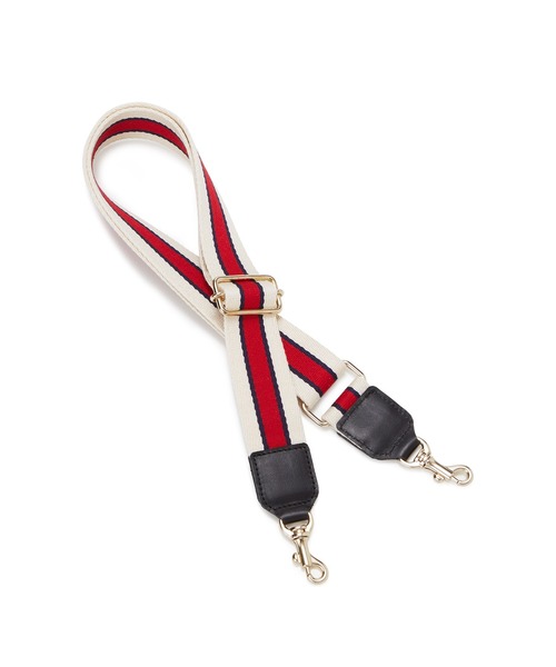Breath TOPKAPI(ブレストプカピ)の「【雑誌掲載】【Breath TOPKAPI/ブレス トプカピ】 アクリル ストライプ ショルダーベルト 38㎜(ショルダーバッグ・レディース・キャメル/グリーン/レッド・FREE)」の1枚目の写真
