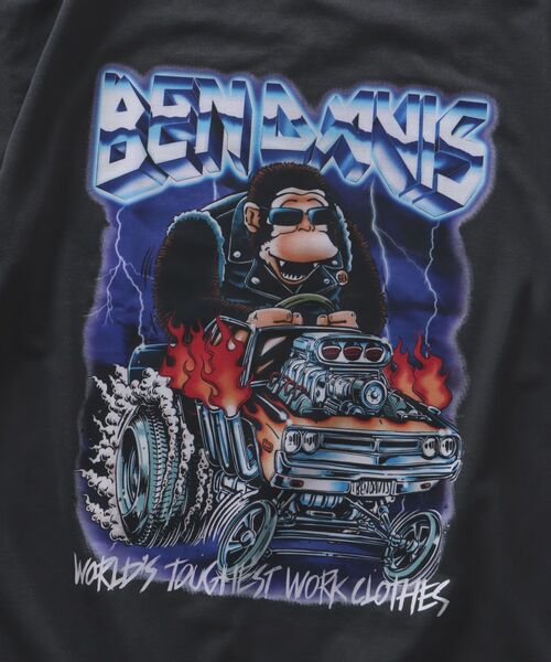 BEN DAVIS(ベンデイビス)の「【BEN DAVIS(ベンデイビス)】TRUCKER GORILLA VNTG TEE / トラッカー ゴリラ ヴィンテージ Tシャツ(Tシャツ/カットソー・メンズ・ブルーグレー/チャコール・MEDIUM/LARGE/X-LARGE)」の7枚目の写真