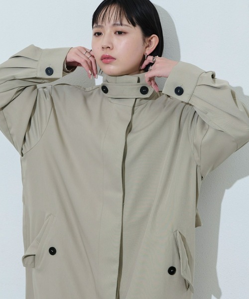 Aunt Marie's（アントマリーズ）の「ボリュームスリーブスタンドコート（トレンチコート・レディース・モカ/ベージュ・FREE/MEDIUM/TALL）」の19枚目の写真