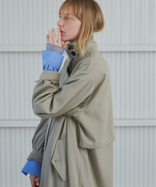 Aunt Marie's（アントマリーズ）の「ボリュームスリーブスタンドコート（トレンチコート・レディース・モカ/ベージュ・FREE/MEDIUM/TALL）」の11枚目の写真